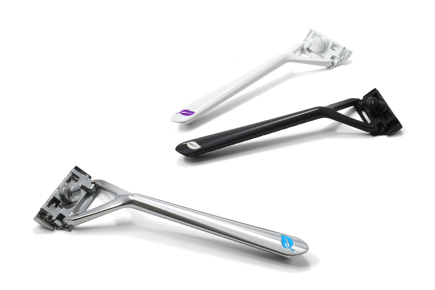 The Leaf is a customizable metal razor with a pivoting head using double-edge razor blades that puts a new spin on an old-fashioned style of shaving. Photo courtesy of Leaf Shave