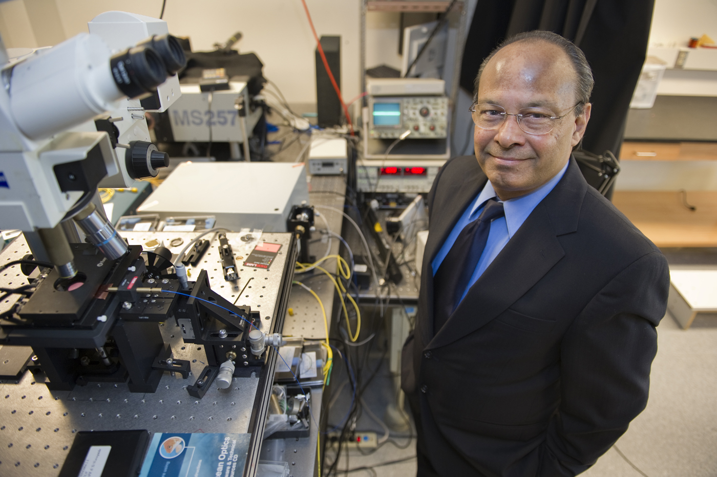 Arts and Sciences Distinguished Professor Srinivas Sridhar, who is in the Department of Physics and is the director of the CaNCURE and IGERT nanomedicine programs. Northeastern University photo