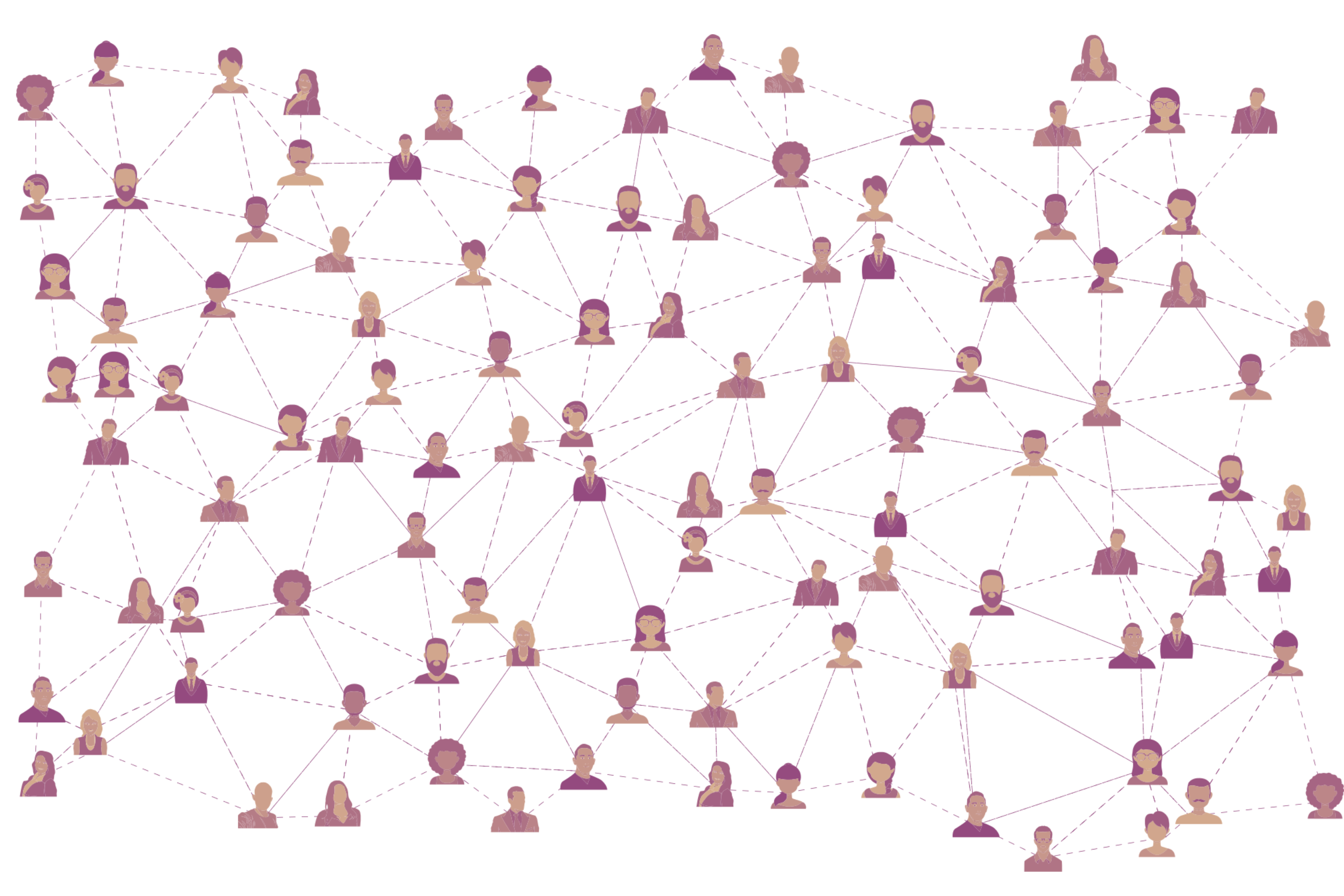 illustration of people in network