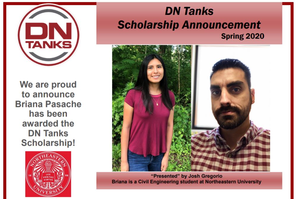 DN Tanks slide announcing scholarships
