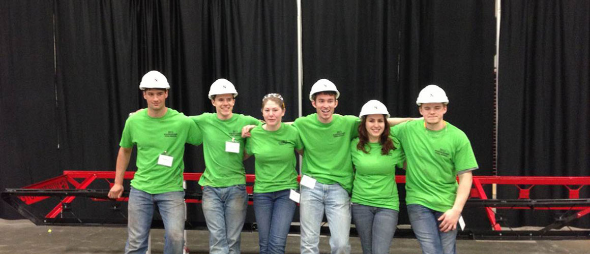 CEE Students Compete in ASCE New England Regional Steel Bridge Competition