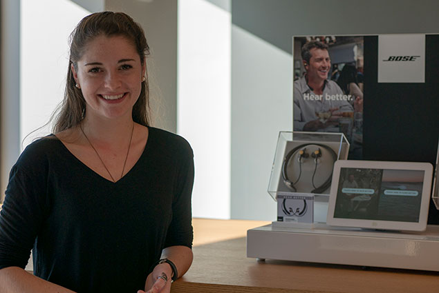 student on co-op at Bose