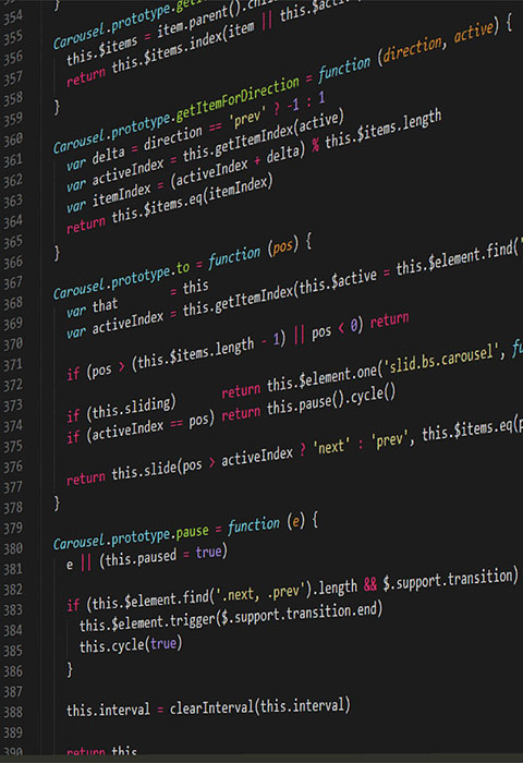code on computer screens for information systems