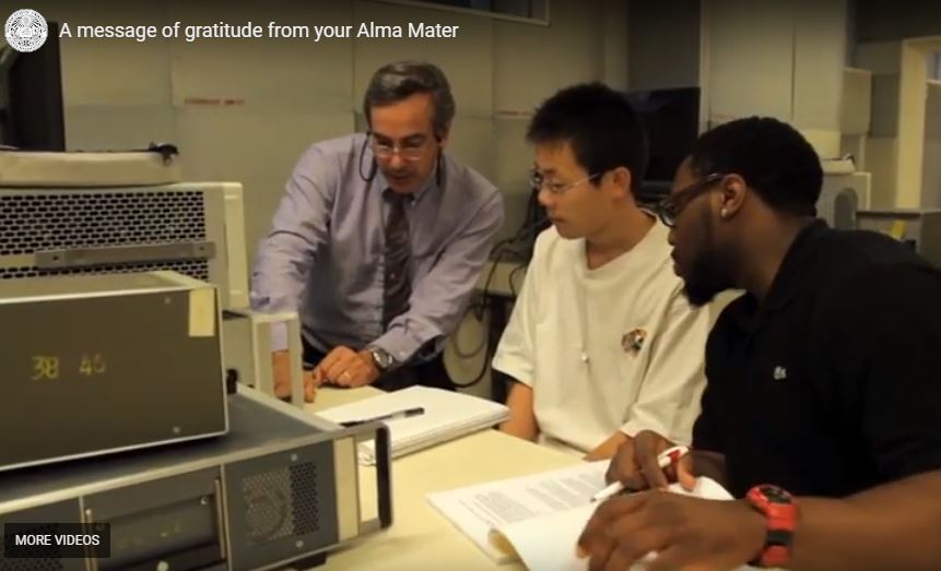 video of students and faculty saying thank you in their different environments at Northeastern