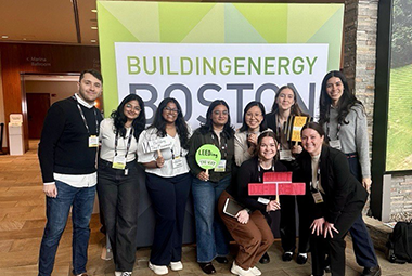 sowdamini ponnada with NUSBO members at the building energy boston conference