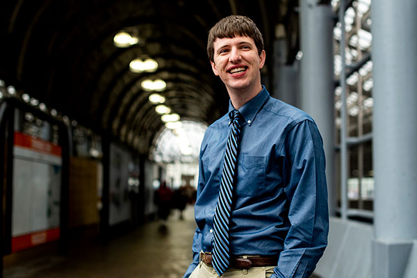 michael tormey inside train station