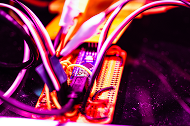 wires and a switch board 