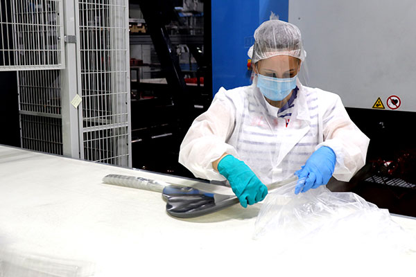 working producing face shield