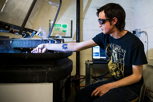 working in machine shop