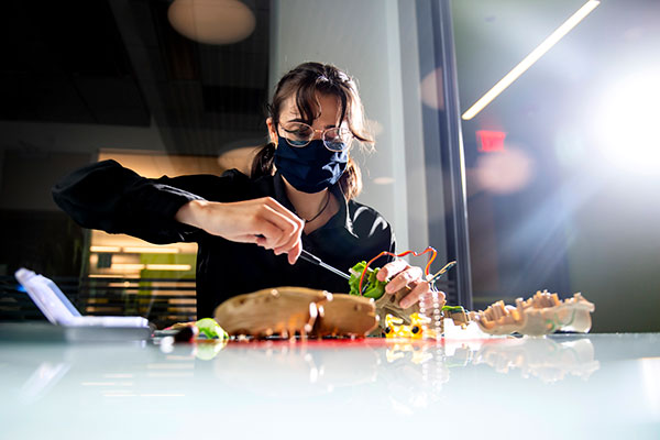 mechanical engineering student on co-op working on toys at Hasbro